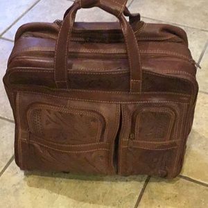 Travel laptop briefcase luggage bag leather